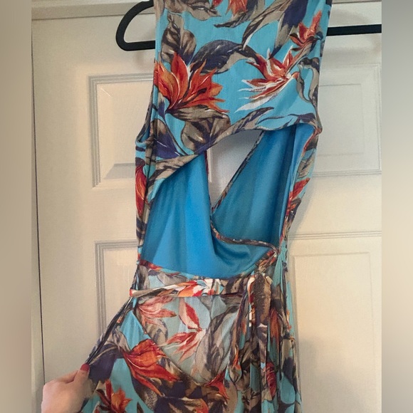 Lulus Tropical Wrap Dress, Medium - Picture 3 of 4
